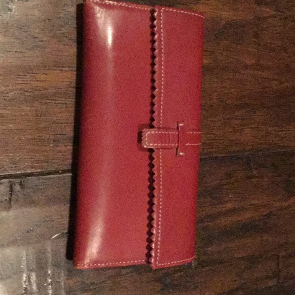 Ann Taylor Loft Red Leather Wallet